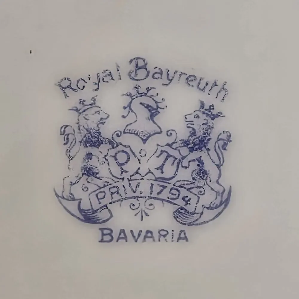 Antique Little Bo Peep Nursery Rhyme Royal Bayreuth Bavaria Porcelain Plate